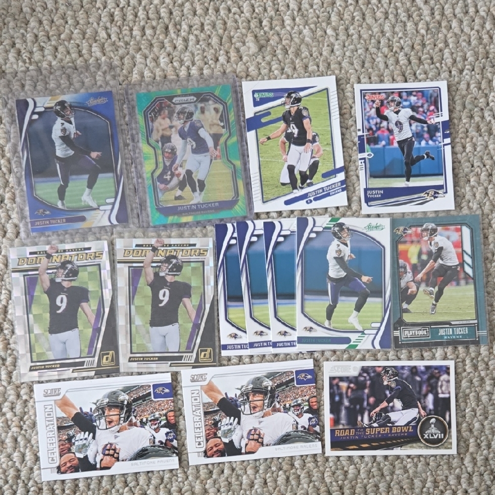 Justin Tucker Baltimore Ravens Kicker Card Set